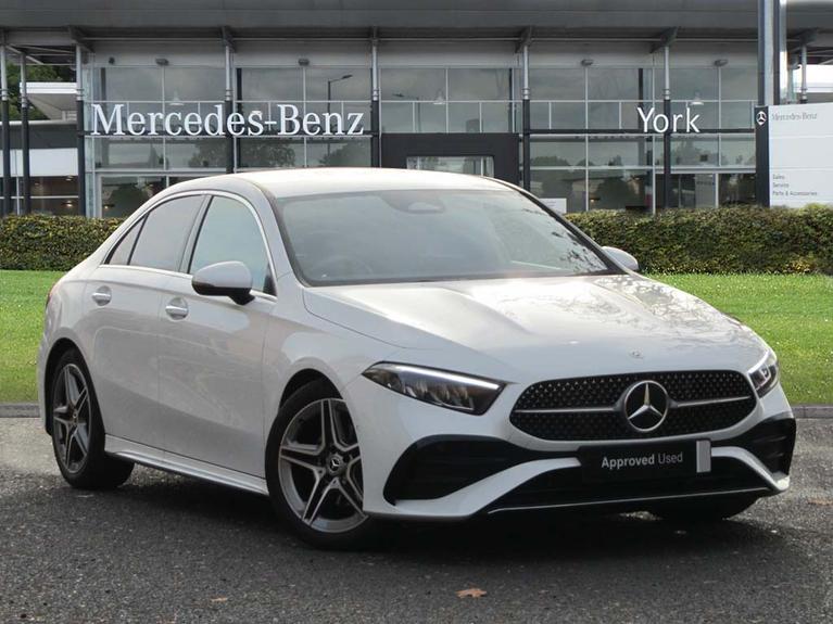 Used 2024 Mercedes-Benz A Class 1.3 A200h MHEV AMG Line (Executive) Saloon 4dr Petrol Hybrid 7G-DCT Euro 6 (s/s) (177 ps) White at JCT600