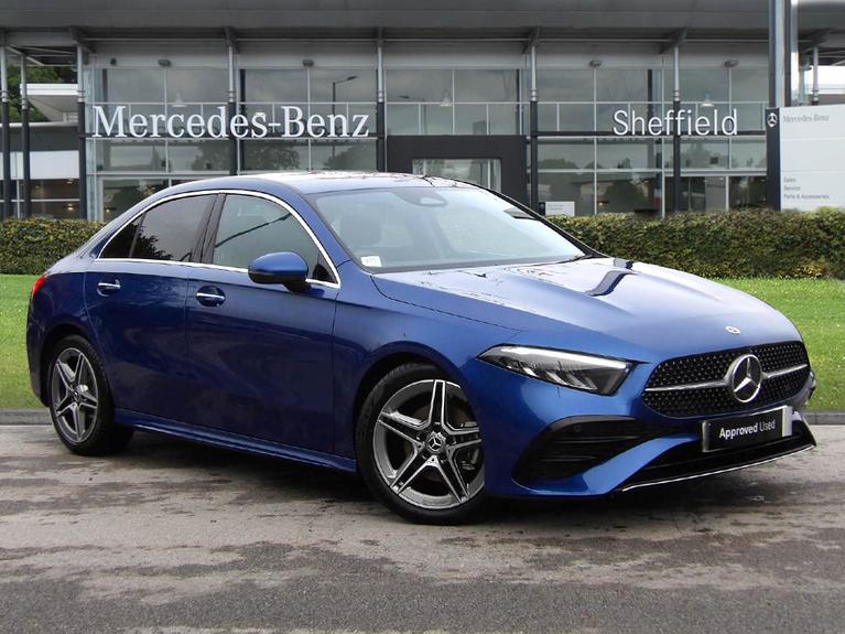 Used 2024 MERCEDES-BENZ A Class 1.3 A200h MHEV AMG Line (Executive) Saloon 4dr Petrol Hybrid 7G-DCT Euro 6 (s/s) (177 ps) Blue at JCT600