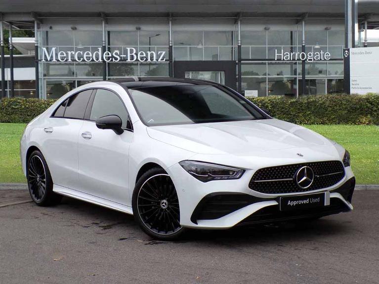 Used 2023 MERCEDES-BENZ CLA Class 1.3 CLA200h MHEV AMG Line (Premium Plus) Coupe 4dr Petrol Hybrid 7G-DCT Euro 6 (s/s) (177 ps) White at JCT600