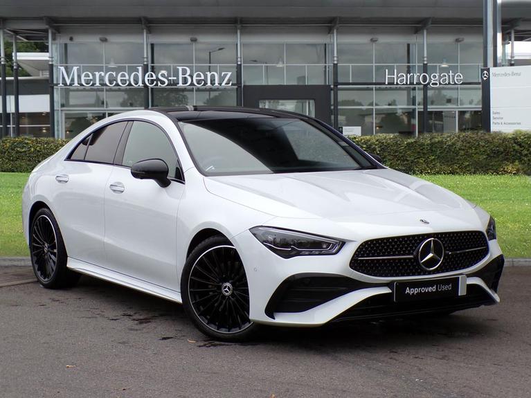 Used 2023 MERCEDES-BENZ CLA Class 1.3 CLA200h MHEV AMG Line (Premium Plus) Coupe 4dr Petrol Hybrid 7G-DCT Euro 6 (s/s) (177 ps) White at JCT600