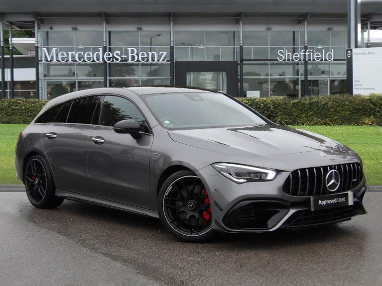 Used 2022 MERCEDES-BENZ CLA Class 2.0 CLA45 AMG S Plus Shooting Brake 5dr Petrol 8G-DCT 4MATIC+ Euro 6 (s/s) (421 ps) Grey at JCT600