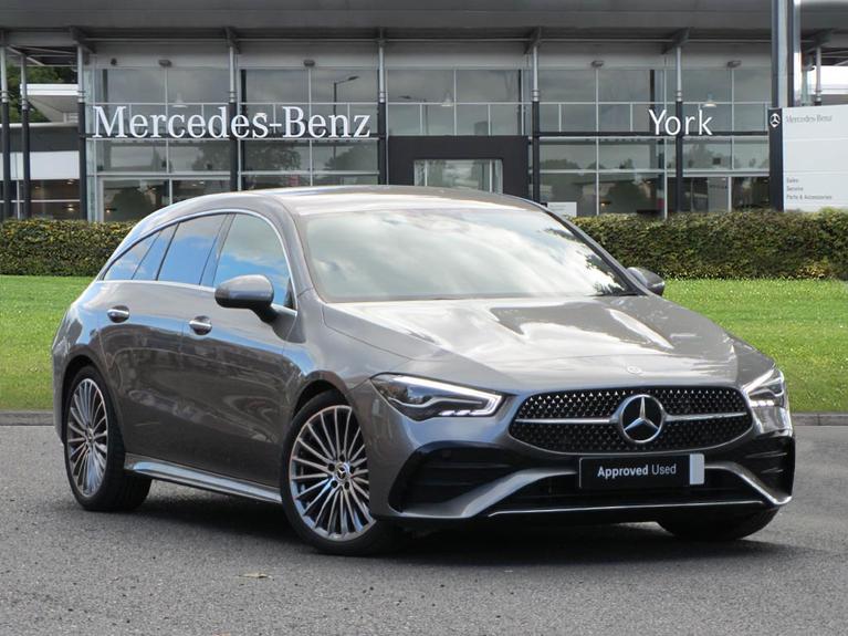 Used 2023 MERCEDES-BENZ CLA Class 1.3 CLA180h MHEV AMG Line (Premium) Shooting Brake 5dr Petrol Hybrid 7G-DCT Euro 6 (s/s) (150 ps) Grey at JCT600