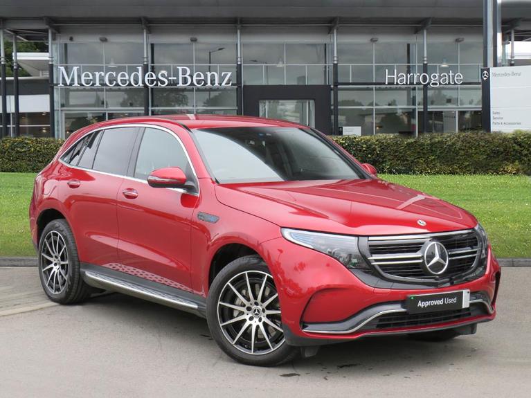 Used 2023 MERCEDES-BENZ EQC EQC 400 80kWh AMG Line Edition SUV 5dr Electric Auto 4MATIC (408 ps) Hyacinth Red Metallic at JCT600