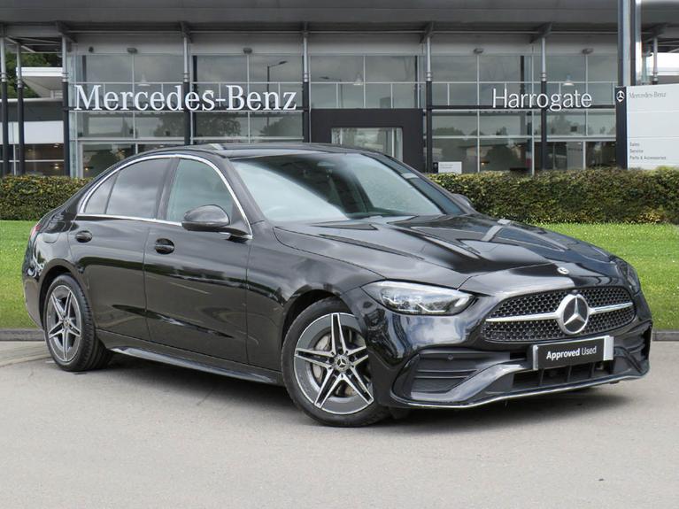 Used 2022 MERCEDES-BENZ C Class 2.0 C300dh MHEV AMG Line Saloon 4dr Diesel Hybrid G-Tronic+ Euro 6 (s/s) (285 ps) Obsidian Black at JCT600