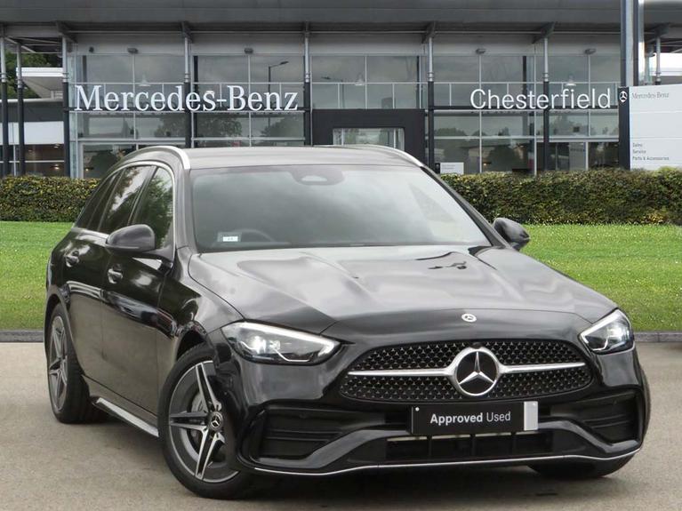 Used 2024 MERCEDES-BENZ C Class 2.0 C220dh MHEV AMG Line Estate 5dr Diesel Hybrid G-Tronic+ Euro 6 (s/s) (220 ps) Black at JCT600