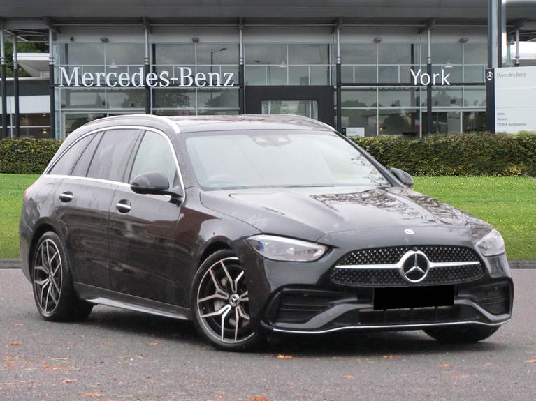 Used 2024 MERCEDES-BENZ C Class 2.0 C220dh MHEV AMG Line (Premium Plus) Estate 5dr Diesel Hybrid G-Tronic+ Euro 6 (s/s) (220 ps) Black at JCT600