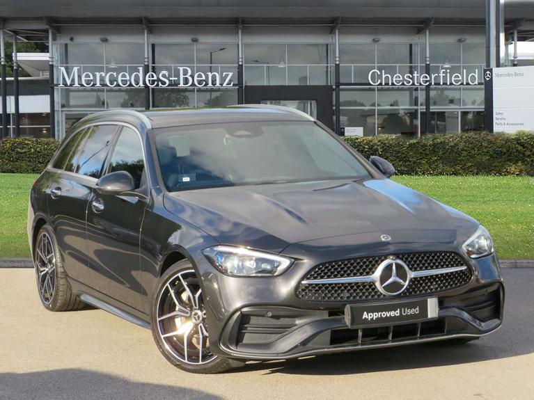 Used 2023 MERCEDES-BENZ C Class 2.0 C300dh MHEV AMG Line (Premium Plus) Estate 5dr Diesel Hybrid G-Tronic+ Euro 6 (s/s) (285 ps) Grey at JCT600