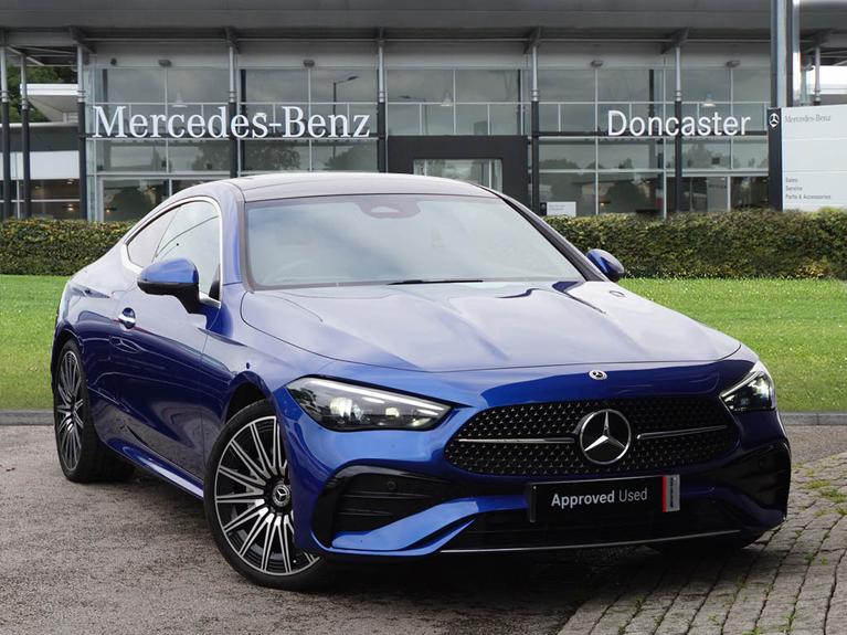 Used 2024 MERCEDES-BENZ Cle 2.0 CLE220dh MHEV AMG Line (Premium Plus) Coupe 2dr Diesel Hybrid G-Tronic+ Euro 6 (s/s) (220 ps) Spectral blue metallic at JCT600