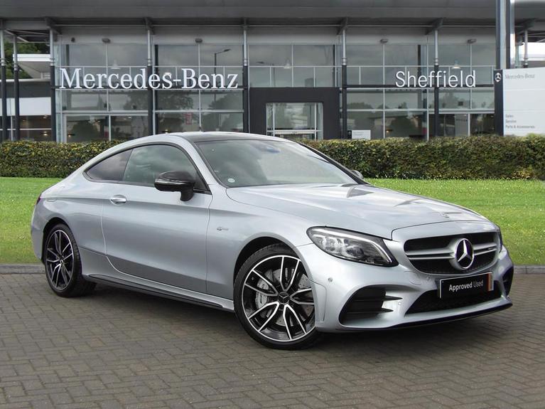 Used 2022 MERCEDES-BENZ C Class 3.0 C43 V6 AMG Night Edition (Premium Plus) Coupe 2dr Petrol G-Tronic+ 4MATIC Euro 6 (s/s) (390 ps) Silver at JCT600