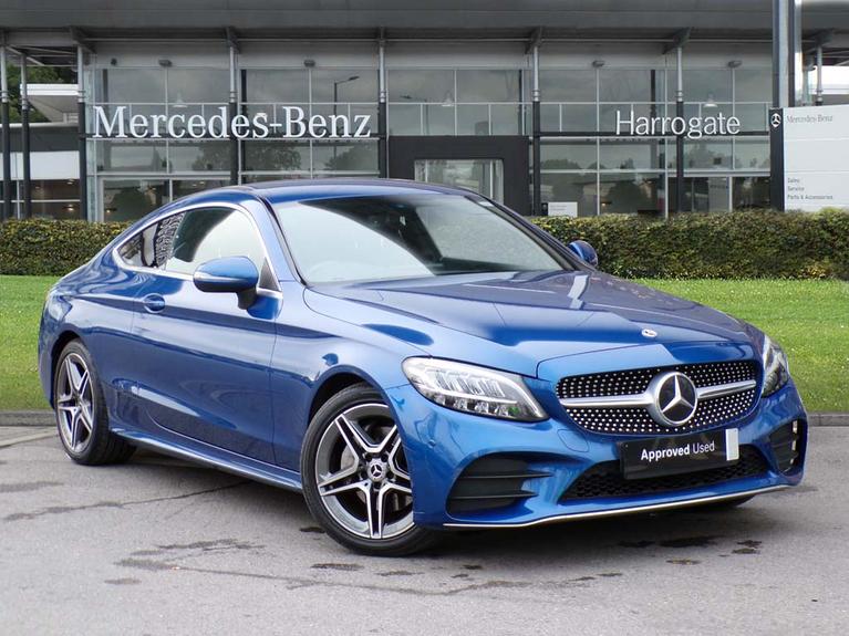 Used 2022 MERCEDES-BENZ C Class 1.5 C200h MHEV AMG Line Edition Coupe 2dr Petrol Hybrid G-Tronic+ Euro 6 (s/s) (198 ps) Spectral Blue at JCT600