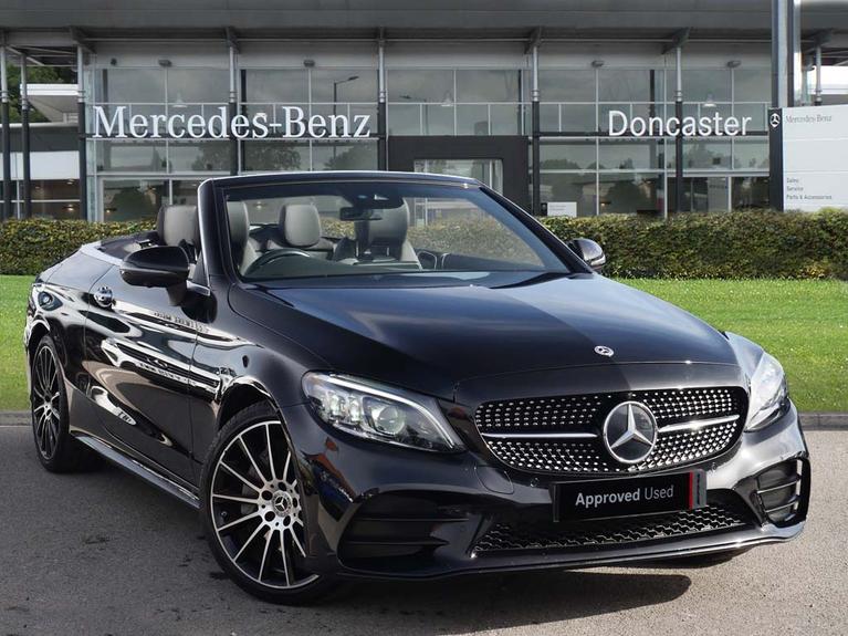 Used 2023 MERCEDES-BENZ C Class 2.0 C300h MHEV AMG Line Night Edition (Premium Plus) Cabriolet 2dr Petrol Hybrid G-Tronic+ Euro 6 (s/s) (272 ps) Black at JCT600