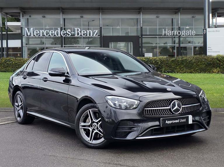 Used 2023 MERCEDES-BENZ E Class 2.0 E300dh MHEV AMG Line Saloon 4dr Diesel Hybrid G-Tronic+ 4MATIC Euro 6 (s/s) (285 ps) Obsidian Black Metallic at JCT600