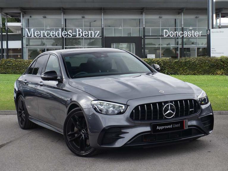 Used 2023 MERCEDES-BENZ E Class 3.0 E53h BiTurbo MHEV AMG Night Edition (Premium Plus) Saloon 4dr Petrol Hybrid SpdS TCT 4MATIC+ Euro 6 (s/s) (457 ps) Grey at JCT600