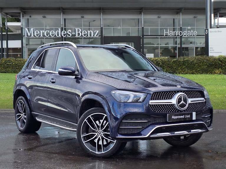 Used 2022 MERCEDES-BENZ Gle 2.9 GLE400d AMG Line (Premium Plus) SUV 5dr Diesel G-Tronic 4MATIC Euro 6 (s/s) (7 Seat) (330 ps) Cavansite Blue Metallic at JCT600