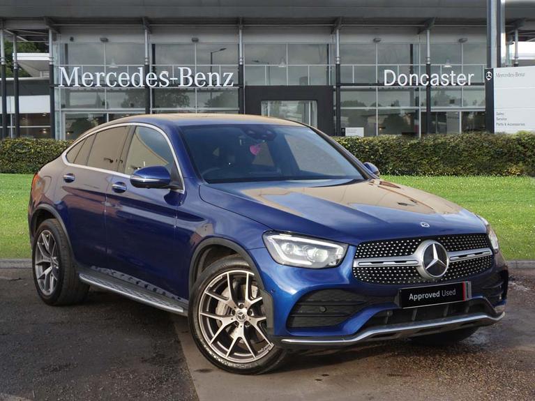 Used 2021 MERCEDES-BENZ Glc 2.0 GLC300d AMG Line (Premium Plus) Coupe 5dr Diesel G-Tronic+ 4MATIC Euro 6 (s/s) (245 ps) Blue at JCT600