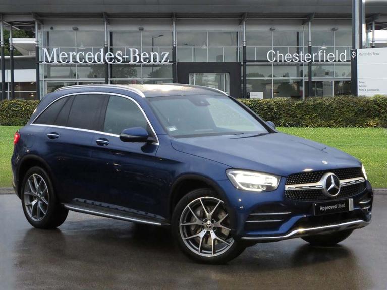 Used 2022 MERCEDES-BENZ Glc 2.0 GLC300d AMG Line (Premium Plus) SUV 5dr Diesel G-Tronic+ 4MATIC Euro 6 (s/s) (245 ps) Blue at JCT600