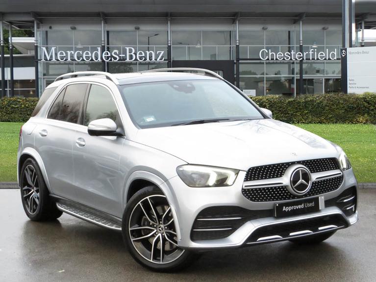 Used 2023 MERCEDES-BENZ Gle 3.0 GLE450h MHEV AMG Line (Premium Plus) SUV 5dr Petrol Hybrid G-Tronic 4MATIC Euro 6 (s/s) (7 Seat) (403 ps) Silver at JCT600