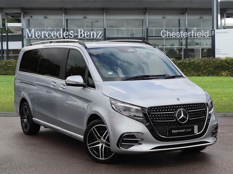 Used 2025 MERCEDES-BENZ V Class V300 d Prem AMG Line 5dr 9G-Tronic [Ex Long/7 St] Silver at JCT600