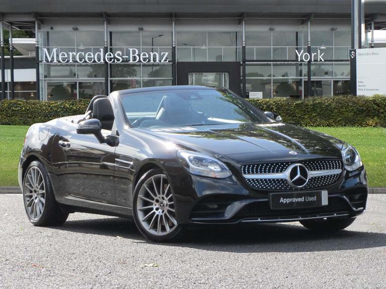 Used 2018 MERCEDES-BENZ Slc 1.6 SLC180 AMG Line Convertible 2dr Petrol G-Tronic Euro 6 (s/s) (156 ps) Black at JCT600