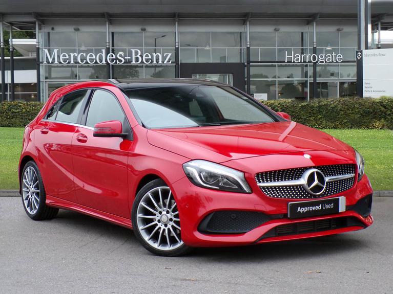 Used 2017 Mercedes-Benz A Class 1.5 A180d AMG Line (Premium Plus) Hatchback 5dr Diesel Manual Euro 6 (s/s) (109 ps) Jupiter Red at JCT600