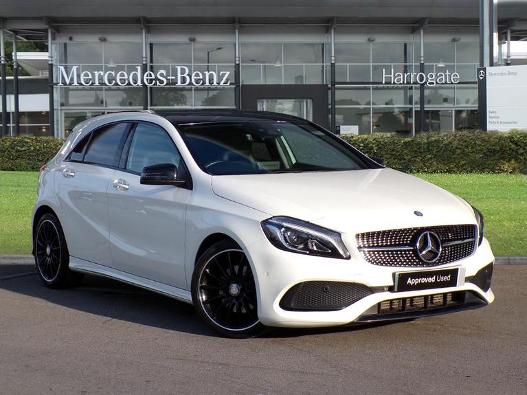 Used 2016 Mercedes-Benz A Class 1.6 A200 AMG Line (Premium Plus) Hatchback 5dr Petrol 7G-DCT Euro 6 (s/s) (156 ps) Cirrus White at JCT600