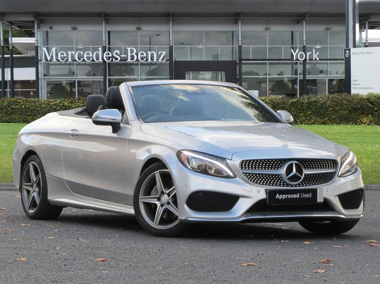 Used 2016 MERCEDES-BENZ C Class 2.1 C220d AMG Line Cabriolet 2dr Diesel G-Tronic+ Euro 6 (s/s) (170 ps) Silver at JCT600