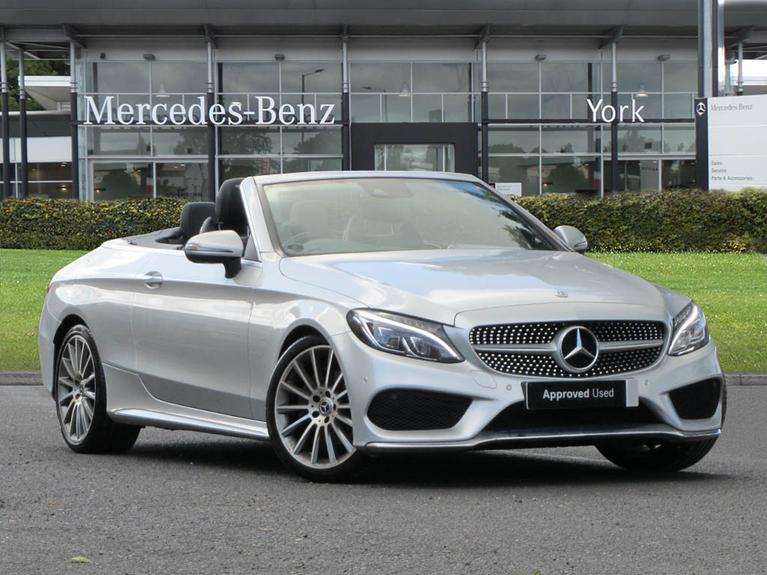 Used 2018 MERCEDES-BENZ C Class 2.1 C220d AMG Line Cabriolet 2dr Diesel G-Tronic+ Euro 6 (s/s) (170 ps) Silver at JCT600