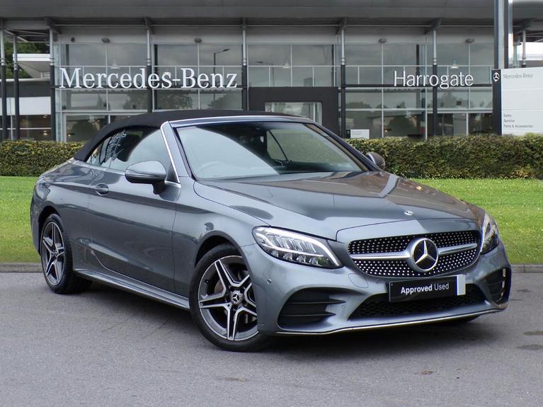 Used 2020 MERCEDES-BENZ C Class 2.0 C220d AMG Line Cabriolet 2dr Diesel G-Tronic+ Euro 6 (s/s) (194 ps) Selenite Grey at JCT600