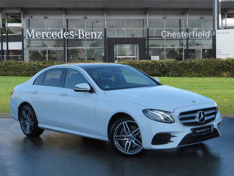 Used 2018 MERCEDES-BENZ E Class 2.0 E220d AMG Line (Premium) Saloon 4dr Diesel G-Tronic+ 4MATIC Euro 6 (s/s) (194 ps) White at JCT600