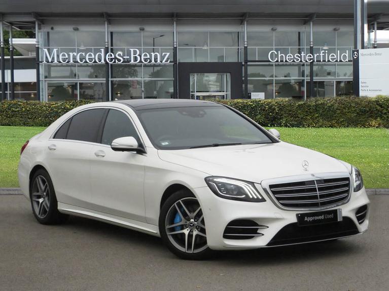 Used 2018 MERCEDES-BENZ S Class 2.9 S350L d AMG Line (Executive Premium) Saloon 4dr Diesel G-Tronic+ Euro 6 (s/s) (286 ps) White at JCT600