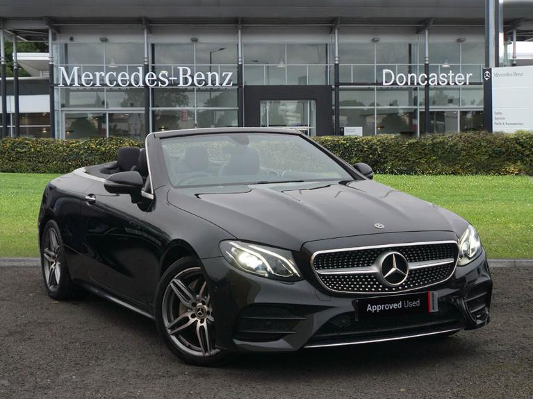 Used 2018 MERCEDES-BENZ E Class 2.0 E220d AMG Line (Premium) Cabriolet 2dr Diesel G-Tronic+ Euro 6 (s/s) (194 ps) Black at JCT600