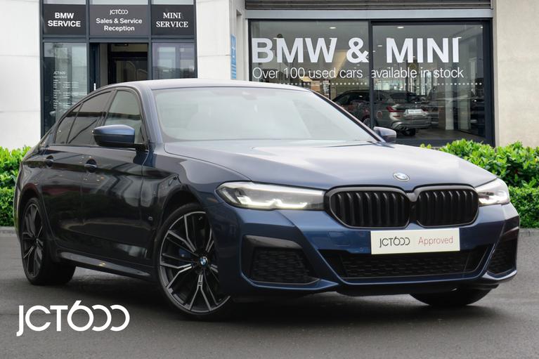 Used 2021 BMW 5 Series 530d M Sport Saloon XDrive Phytonic Blue at JCT600