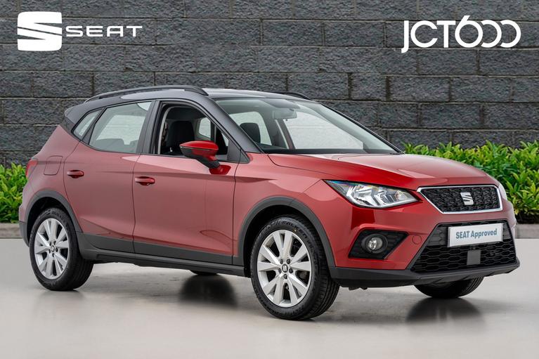 Used 2021 SEAT Arona 1.0 TSI EVO SE Technology SUV 5dr Petrol Manual Euro 6 (s/s) (95 ps) Desire Red/Midnight Black at JCT600