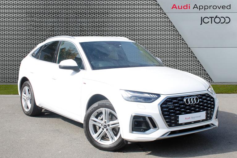 Used 2022 AUDI Q5 2.0 TDI 40 S line Sportback 5dr Diesel S Tronic quattro Euro 6 (s/s) (204 ps) White at JCT600