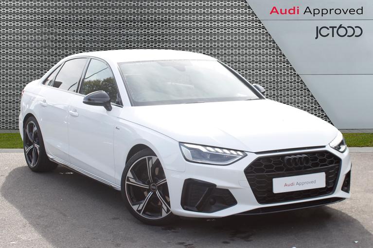 Used 2022 AUDI A4 Saloon Black Edition 35TFSI 150PS S Tronic Ibis White at JCT600