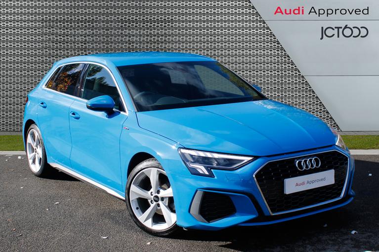 Used 2022 AUDI A3 Sportback S Line 35 TFSI 150PS S Tronic Turbo Blue at JCT600