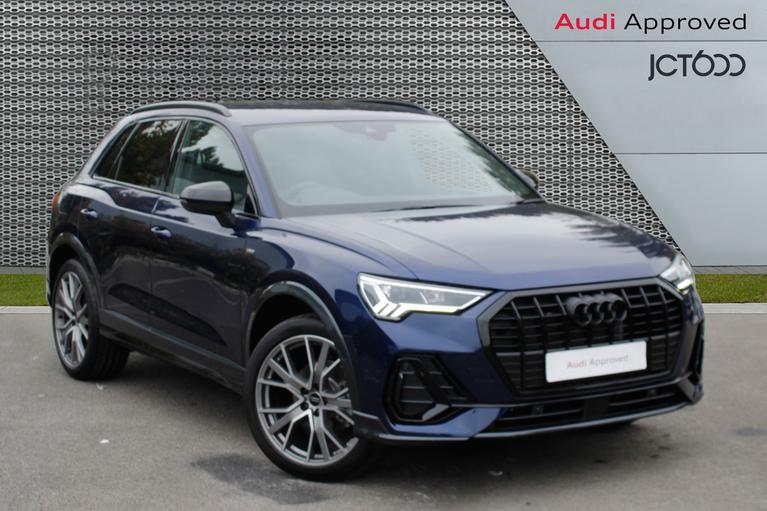 Used 2024 Audi Q3 1.5 TFSI CoD 35 Black Edition SUV 5dr Petrol S Tronic Euro 6 (s/s) (150 ps) Navarra Blue at JCT600