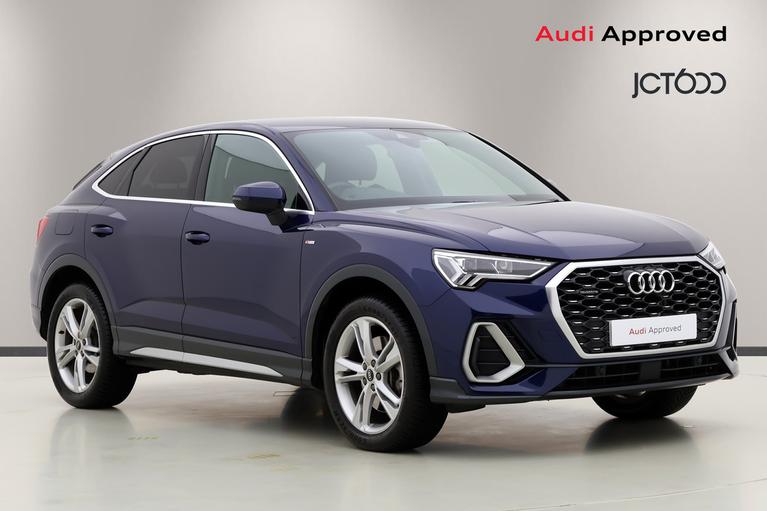 Used 2022 AUDI Q3 2.0 TFSI 45 S line Sportback 5dr Petrol S Tronic quattro Euro 6 (s/s) (245 ps) Blue at JCT600