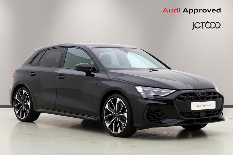 Used 2024 AUDI S3 2.0 TFSI Black Edition Sportback 5dr Petrol S Tronic quattro Euro 6 (s/s) (333 ps) Black at JCT600