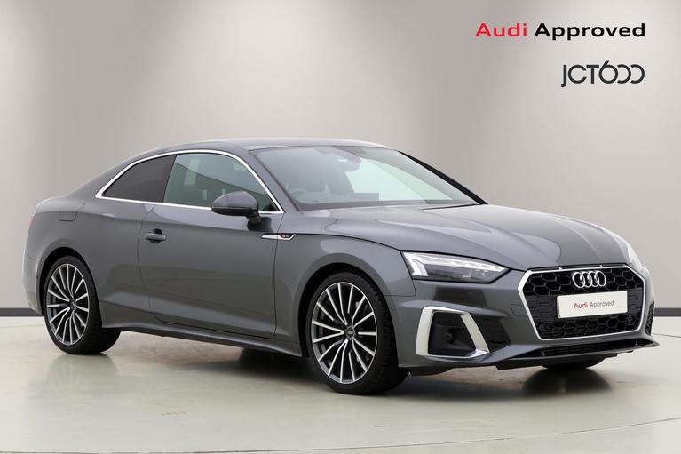 Used 2024 Audi A5 2.0 TFSI 35 S line Coupe 2dr Petrol S Tronic Euro 6 (s/s) (150 ps) Grey at JCT600