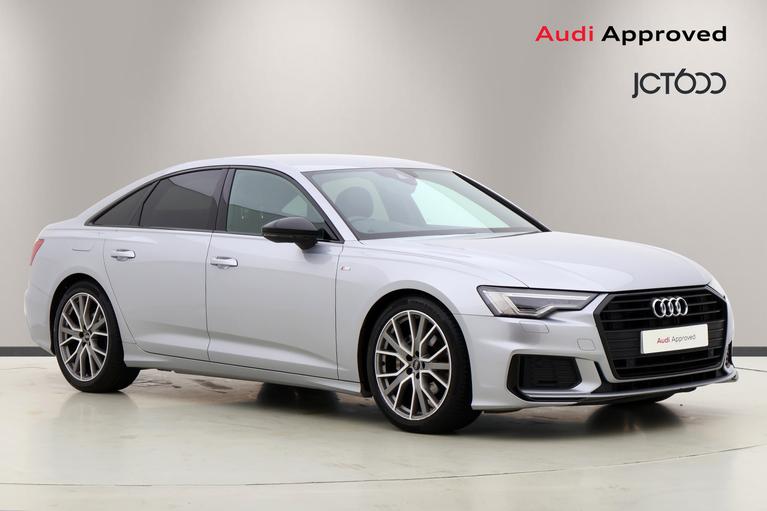 Used 2021 AUDI A6 Saloon 2.0 TDI 40 Black Edition Saloon 4dr Diesel S Tronic Euro 6 (s/s) (204 ps) Silver at JCT600