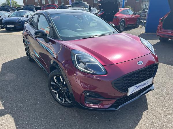 Used 2023 Ford Puma 1.0T EcoBoost Vivid Ruby Edition SUV 5dr Petrol Manual Euro 6 (s/s) (125 ps) at Dinnages