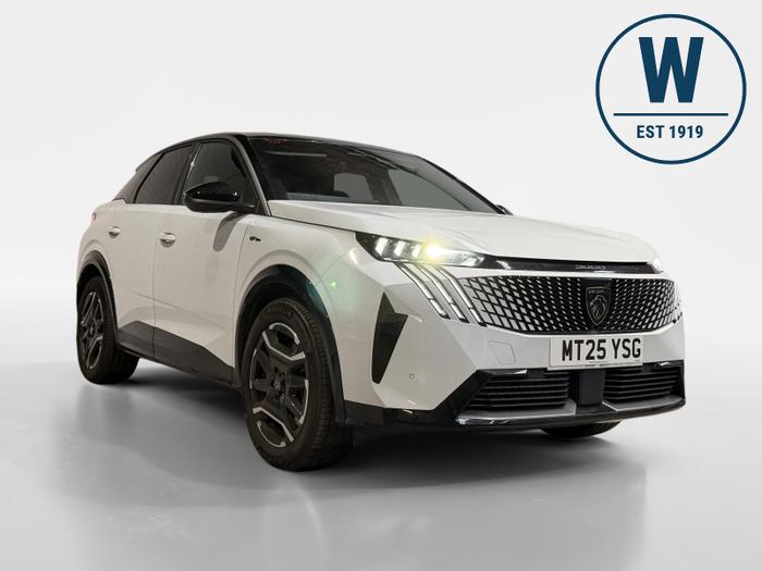 Used 2025 Peugeot E-3008 73kWh GT SUV 5dr Electric Auto (11kW Charger) (210 ps) White at Windsors of Wallasey