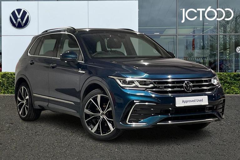 Used 2021 Volkswagen Tiguan 1.5 TSI R-Line SUV 5dr Petrol DSG Euro 6 (s/s) (150 ps) Blue at JCT600