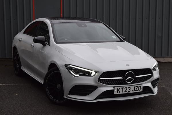 Used 2023 Mercedes-Benz CLA CLA 250e AMG Line Premium + Night Ed 4dr Tip Auto White at SERE Motors