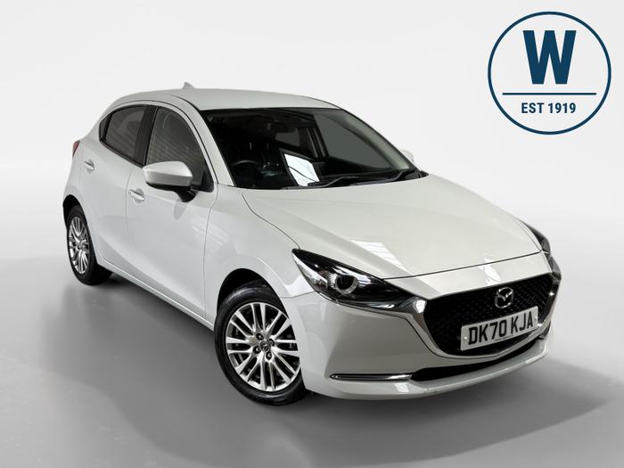 Used 2020 Mazda Mazda2 1.5 SKYACTIV-G MHEV GT Sport Nav Hatchback 5dr Petrol Manual Euro 6 (s/s) (90 ps) Ceramic White at Gravells