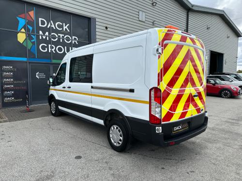 Used 2024 Ford Transit L3H2 Trend FWD, Crew Van, Air-Con Chapter 8s, Prismatic Tape, Light Bar White at Dack Vans