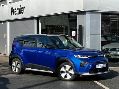 Used 2021 Kia Soul 150kW Electric Motor FIRST EDITION Neptune Blue With Black Roof at Kia Motors UK