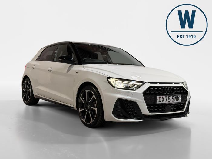 Used 2025 Audi A1 1.0 TFSI 25 Black Edition Sportback 5dr Petrol S Tronic Euro 6 (s/s) (95 ps) White at Gravells