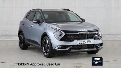 Used 2025 Kia Sportage 1.6 T-GDi 48V GT-LINE S Lunar Silver With Black Roof at Kia Motors UK